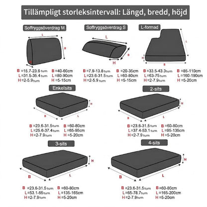 Stretchigt soffkuddsöverdrag