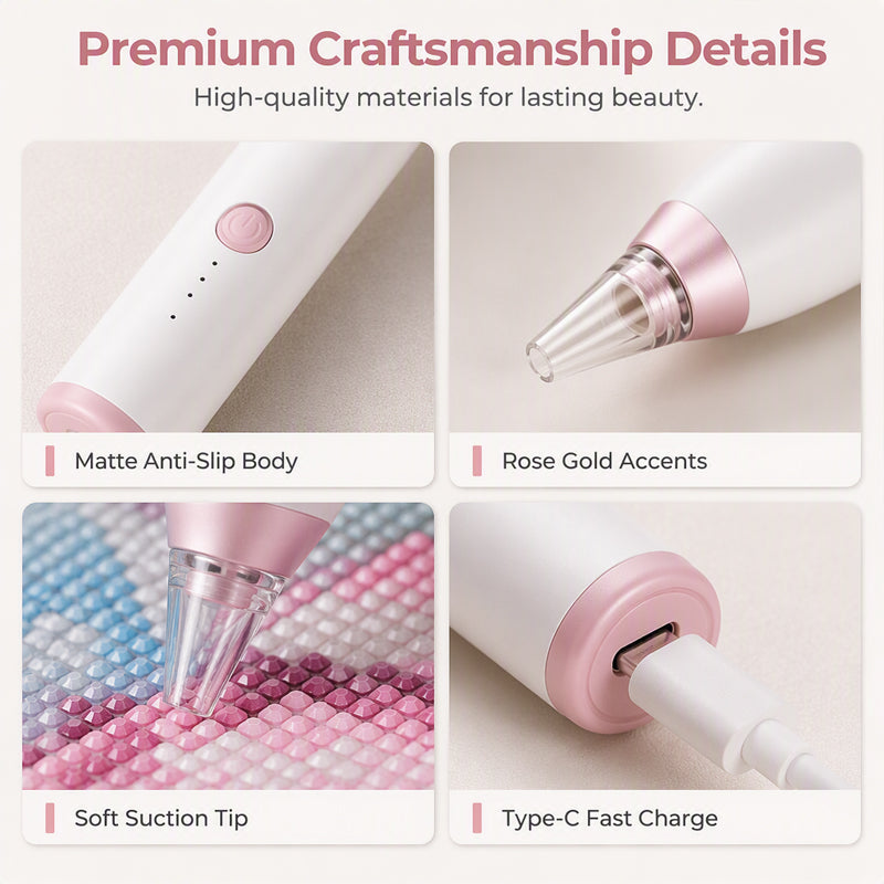 💎⚡ Electric Rhinestone Picker Pen – Automatic Suction Tool for Diamond Art, Gems & DIY Crafts