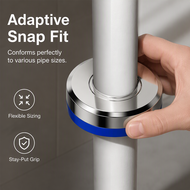 🧲 Magnetic Split Pipe Cover – No-Tool Decorative Ring for Faucets & Pipes ✨