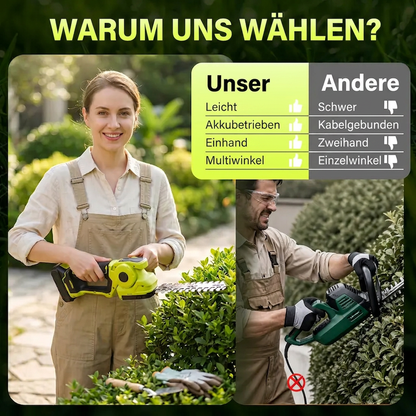 ✂️ LIMITED-TIME 50% OFF 🌳 Cordless Hedge Trimmer & Grass Shear — 2-in-1, 45° Pivoting Head, 0.9kg