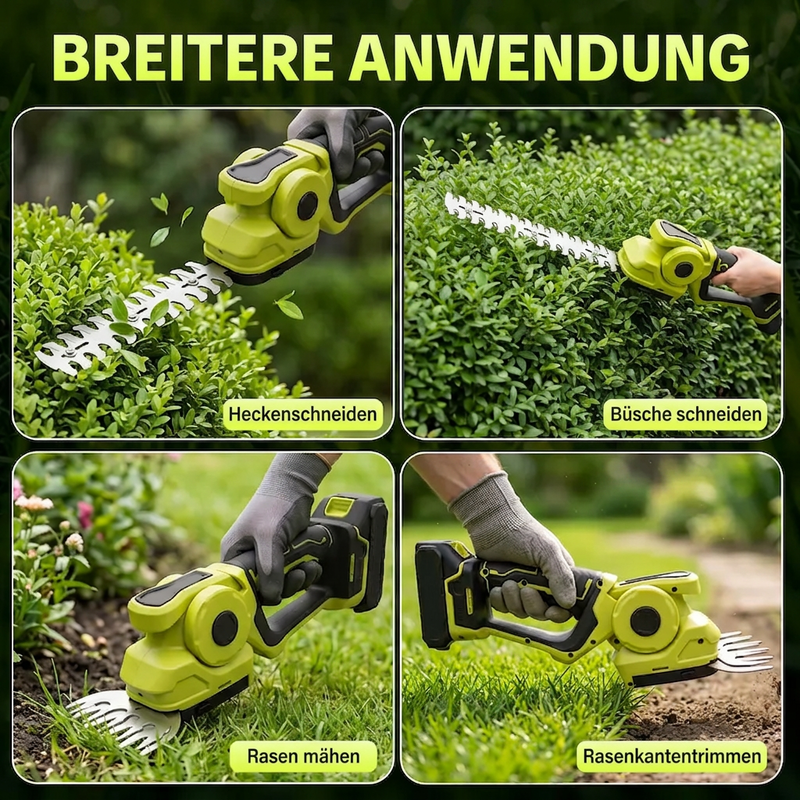 ✂️ LIMITED-TIME 50% OFF 🌳 Cordless Hedge Trimmer & Grass Shear — 2-in-1, 45° Pivoting Head, 0.9kg