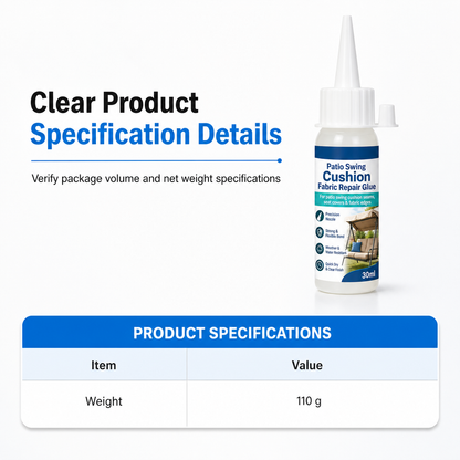 🪑 Outdoor Cushion Repair Adhesive – Fix & Restore Fabric