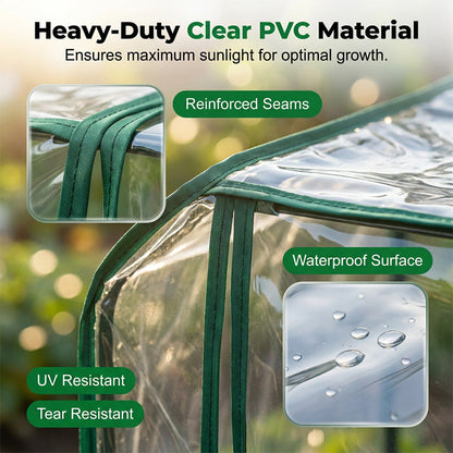 🥳2026 HOT SALE🥳💞50K+ SOLD! ❄️🌿 All-Weather Plant Cover – clear PVC lets sunlight in, keeps frost out. Grow herbs & veggies all year round. Indoor & outdoor use! 🏠💪