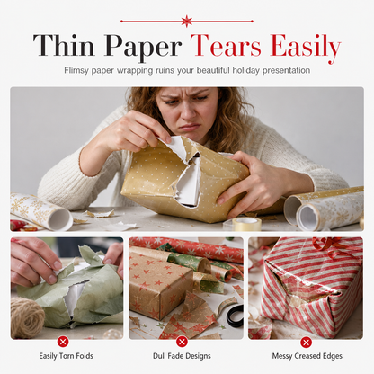 🎁 Make Every Gift Look Extra Special—Christmas Wrapping Paper Roll