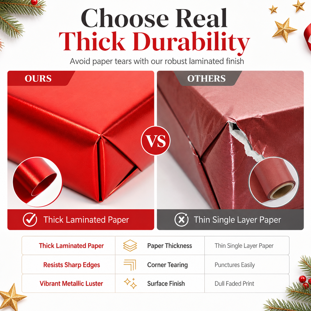 🎁 Make Every Gift Look Extra Special—Christmas Wrapping Paper Roll