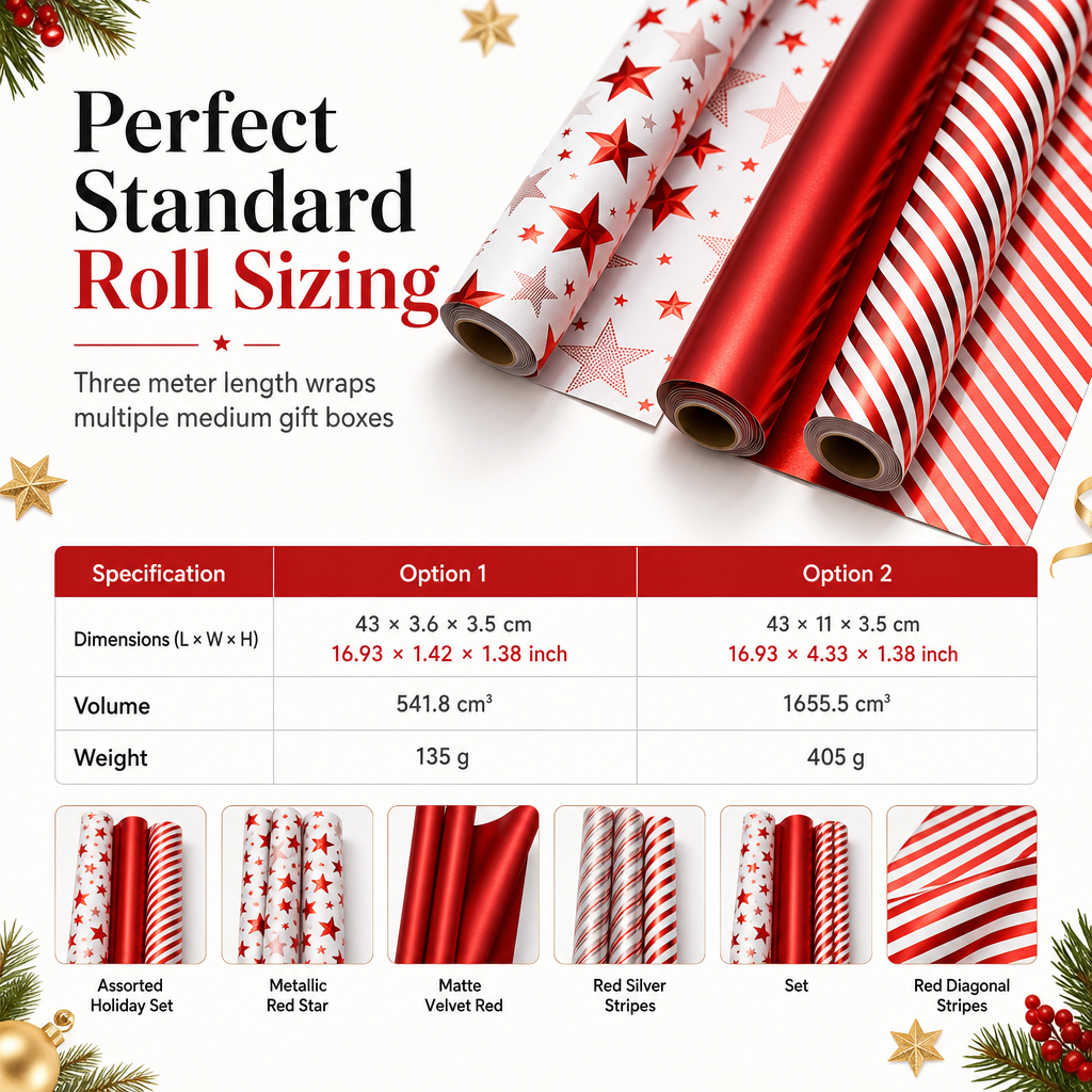 🎁 Make Every Gift Look Extra Special—Christmas Wrapping Paper Roll