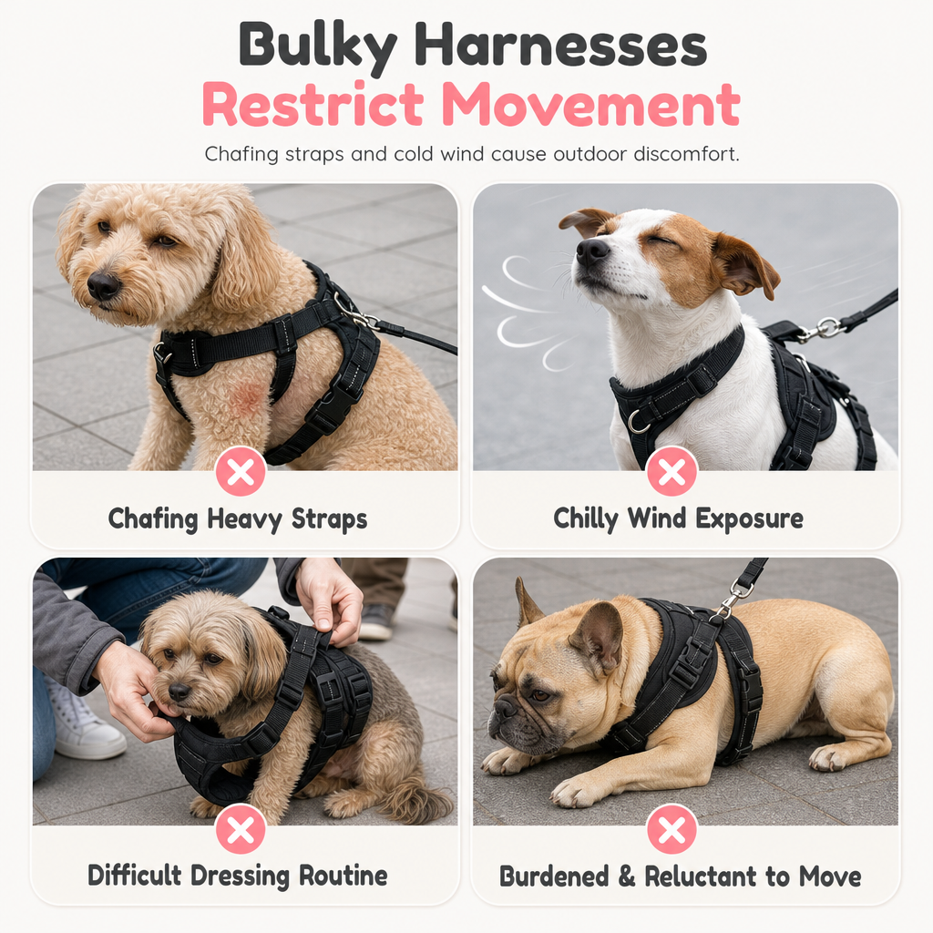 🐶 Dog Vest With Built-In Leash – Warm & Easy to Wear