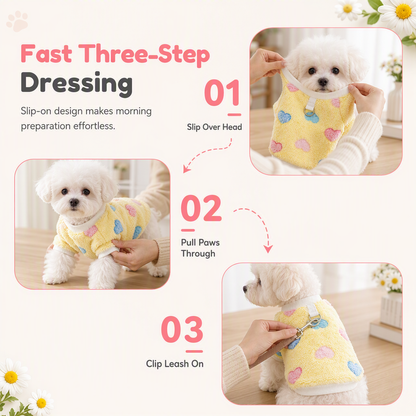 🐶 Dog Vest With Built-In Leash – Warm & Easy to Wear