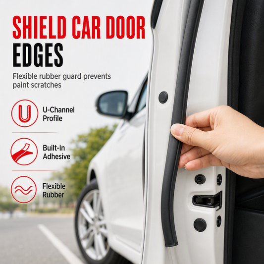 🥳2026 HOT SALE🥳💞50K+ SOLD! 🚗🛡️ Car Door Guard Strip – dual-layer impact shield protects door edges from parking scrapes & wall bumps. Universal fit, installs in minutes – no drills! 🔧✅