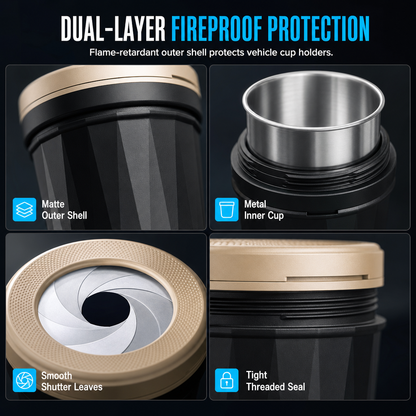 🚗 Smokeless Car Ashtray – Sealed & Easy to Clean