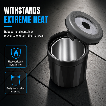 🚗 Smokeless Car Ashtray – Sealed & Easy to Clean
