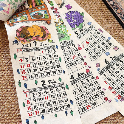Creative 2027 Long Scroll Wall Calendar