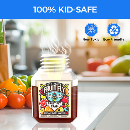🍎🪰 Fruit Fly Trap Attractant – Easy Indoor Lure for Kitchens & Dining Areas