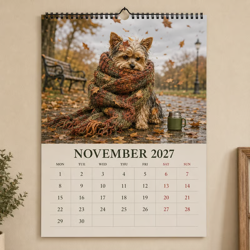 2027 Yorkshire Terrier Wall Calendar