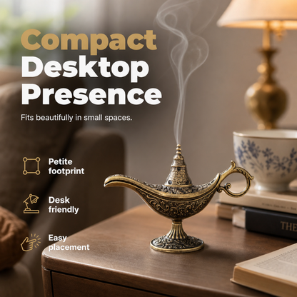 🪔 LIMITED-TIME 50% OFF! ⚡ Retro Aladdin Magic Lamp Incense Burner, Vintage Aroma Diffuser ✨
