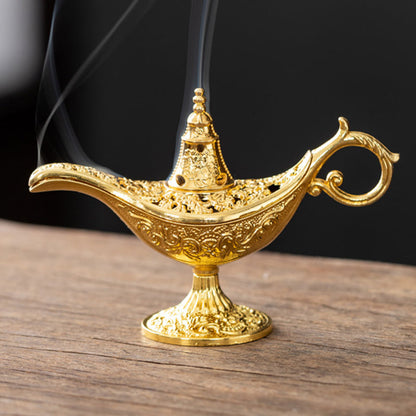 🪔 LIMITED-TIME 50% OFF! ⚡ Retro Aladdin Magic Lamp Incense Burner, Vintage Aroma Diffuser ✨