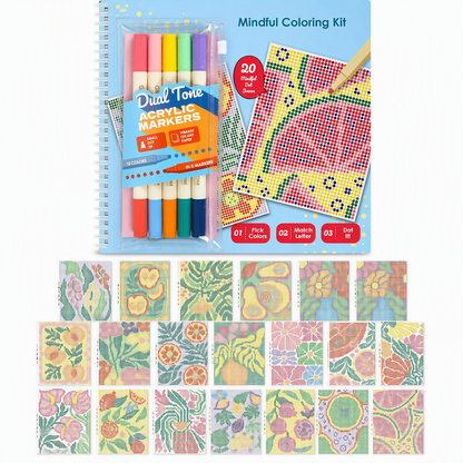 Mindfulness Braille Coloring Set