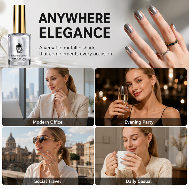 💅Buy 1 Get 1 Free! ✨ No-Bake Galaxy Chrome Nail Polish – High-Shine Liquid Mirror Finish, Instant Air-Dry & Streak-Free Wide-Fan Brush – Salon Look Without the Lamp 💫