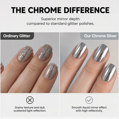 💅Buy 1 Get 1 Free! ✨ No-Bake Galaxy Chrome Nail Polish – High-Shine Liquid Mirror Finish, Instant Air-Dry & Streak-Free Wide-Fan Brush – Salon Look Without the Lamp 💫