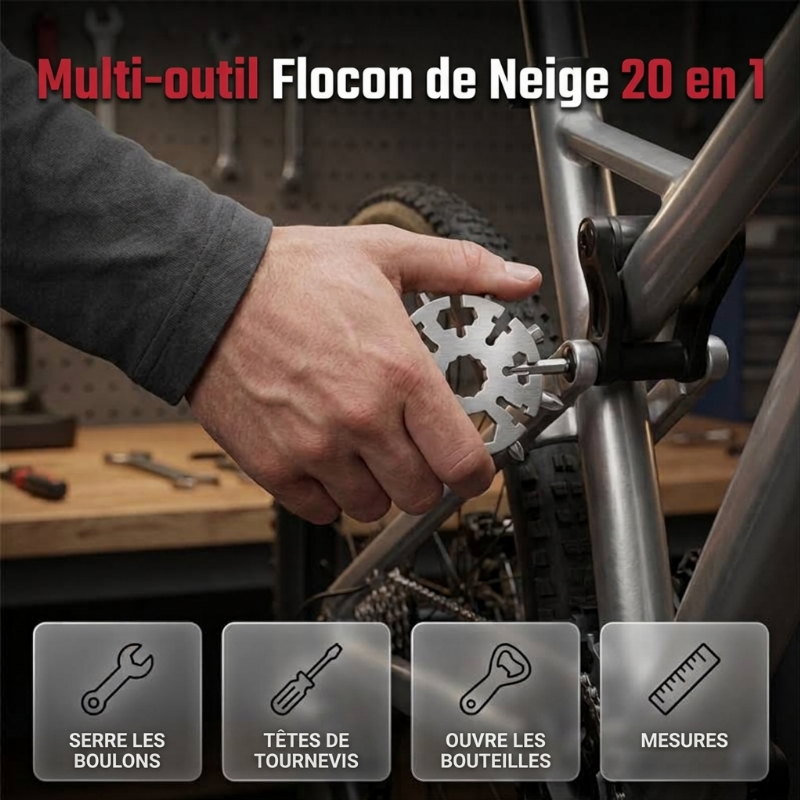 ⏳Limited-time 50% off⏰20-in-1 Pocket Snowflake Tool, Multi-functional Hand Tool For Daily Repairs🔧