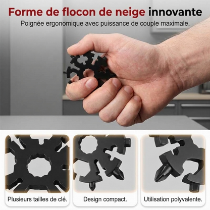 ⏳Limited-time 50% off⏰20-in-1 Pocket Snowflake Tool, Multi-functional Hand Tool For Daily Repairs🔧