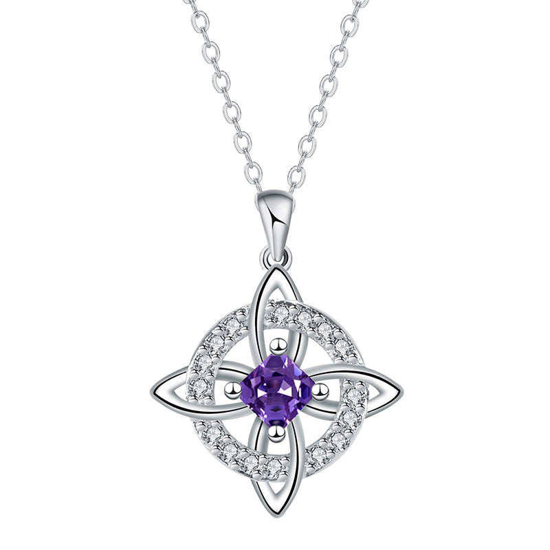 ☘️ Celtic Knot Birthstone Necklace – Personalized Elegance for Every Look