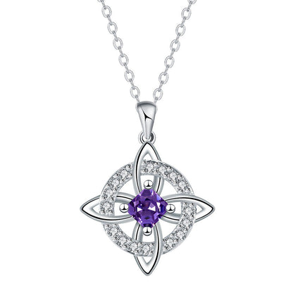 ☘️ Celtic Knot Birthstone Necklace – Personalized Elegance for Every Look