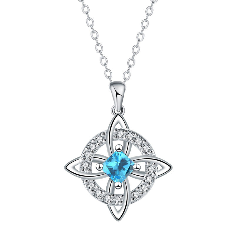 ☘️ Celtic Knot Birthstone Necklace – Personalized Elegance for Every Look