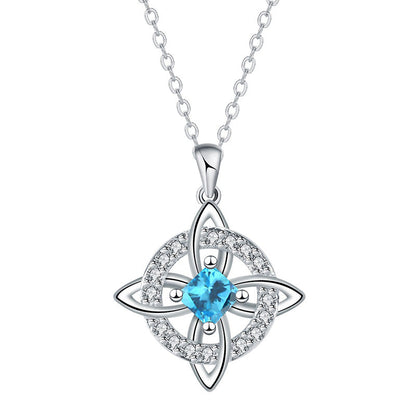 ☘️ Celtic Knot Birthstone Necklace – Personalized Elegance for Every Look