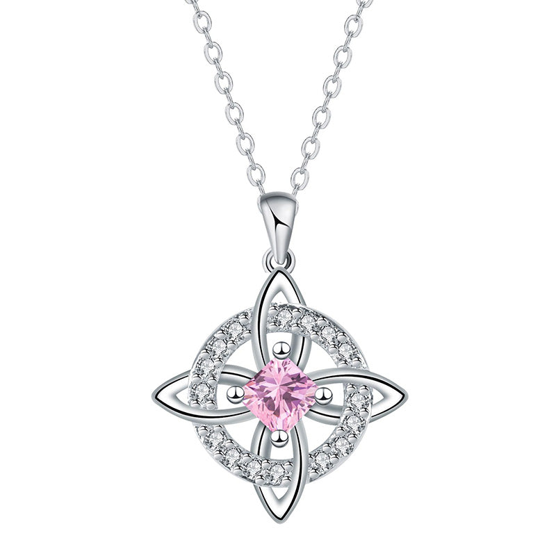 ☘️ Celtic Knot Birthstone Necklace – Personalized Elegance for Every Look