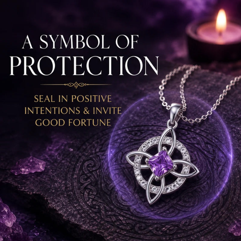☘️ Celtic Knot Birthstone Necklace – Personalized Elegance for Every Look