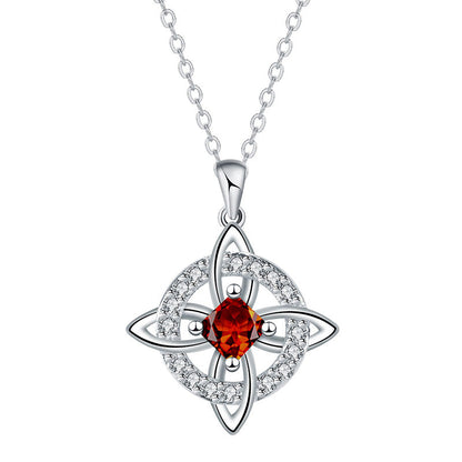 ☘️ Celtic Knot Birthstone Necklace – Personalized Elegance for Every Look