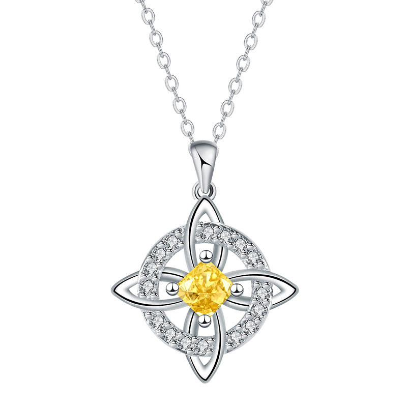 ☘️ Celtic Knot Birthstone Necklace – Personalized Elegance for Every Look