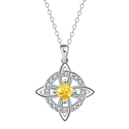 ☘️ Celtic Knot Birthstone Necklace – Personalized Elegance for Every Look