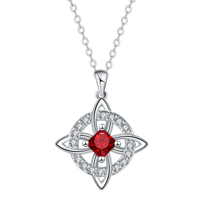 ☘️ Celtic Knot Birthstone Necklace – Personalized Elegance for Every Look