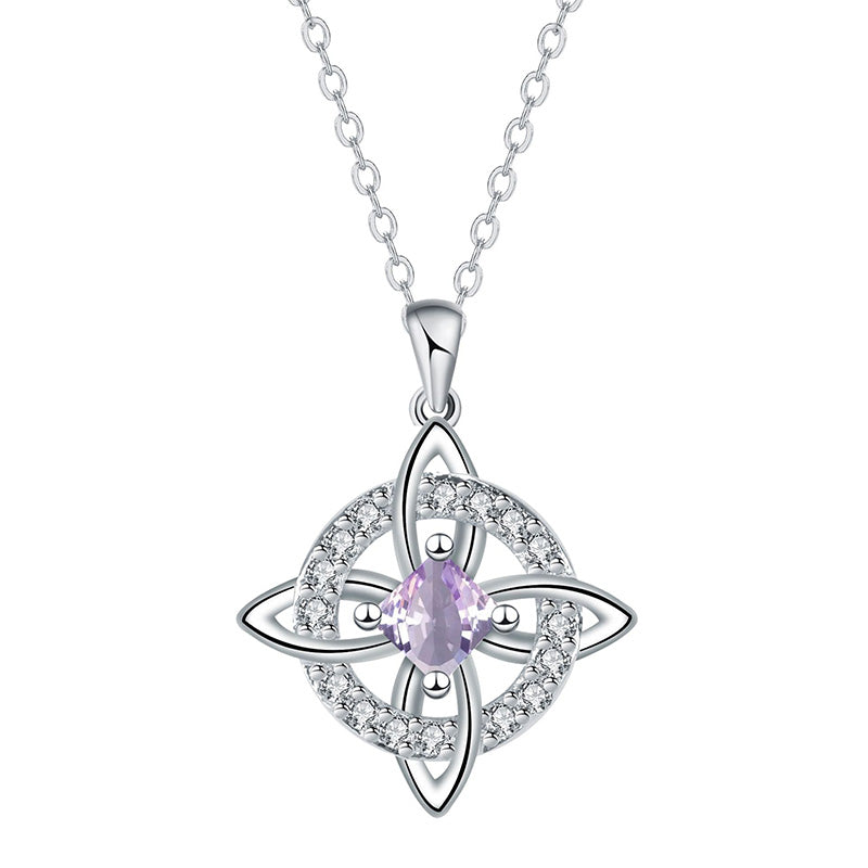 ☘️ Celtic Knot Birthstone Necklace – Personalized Elegance for Every Look