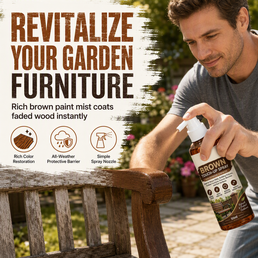 🪵✨ Brown Wood Touch-Up Spray – Refresh Faded Outdoor Furniture