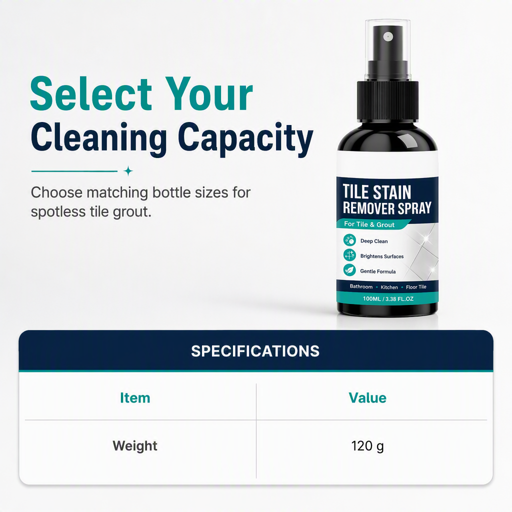 🛡️Gentle on Tiles, Deep Cleaning🧽 Grout Stain Remover Spray – Protects Tile Shine | Perfect for Delicate Tiles, Removes Grime While Preserving Original Luster ✨
