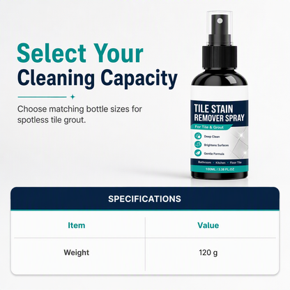 🛡️Gentle on Tiles, Deep Cleaning🧽 Grout Stain Remover Spray – Protects Tile Shine | Perfect for Delicate Tiles, Removes Grime While Preserving Original Luster ✨