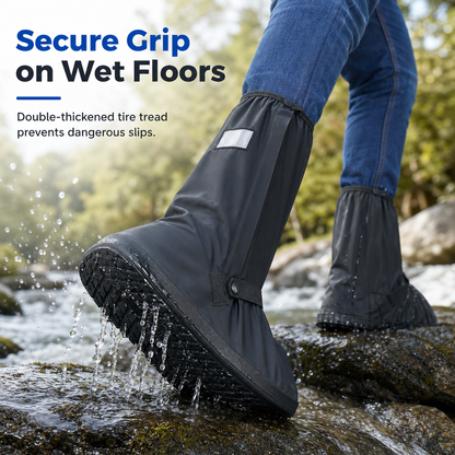 🌧️ Waterproof High-Top Shoe Covers – Rain & Mud Protection