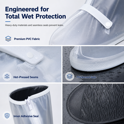 🌧️ Waterproof High-Top Shoe Covers – Rain & Mud Protection