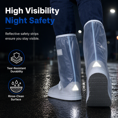 🌧️ Waterproof High-Top Shoe Covers – Rain & Mud Protection