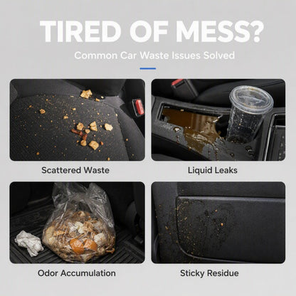 🔥Thickened Self Standing Adhesive Car Trash Bags Flat Mouth Disposable Garbage Cleaning Bags for Vehicle Desk and Kitchen
