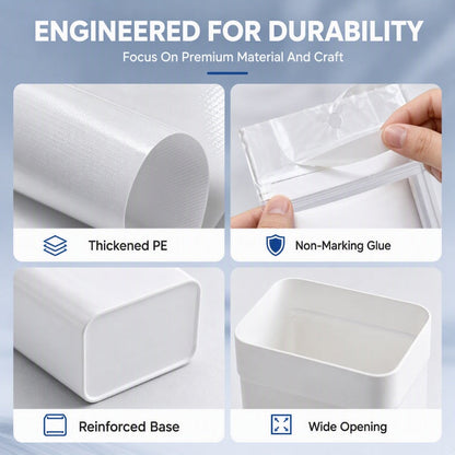 🔥Thickened Self Standing Adhesive Car Trash Bags Flat Mouth Disposable Garbage Cleaning Bags for Vehicle Desk and Kitchen