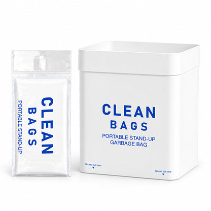 🔥Thickened Self Standing Adhesive Car Trash Bags Flat Mouth Disposable Garbage Cleaning Bags for Vehicle Desk and Kitchen