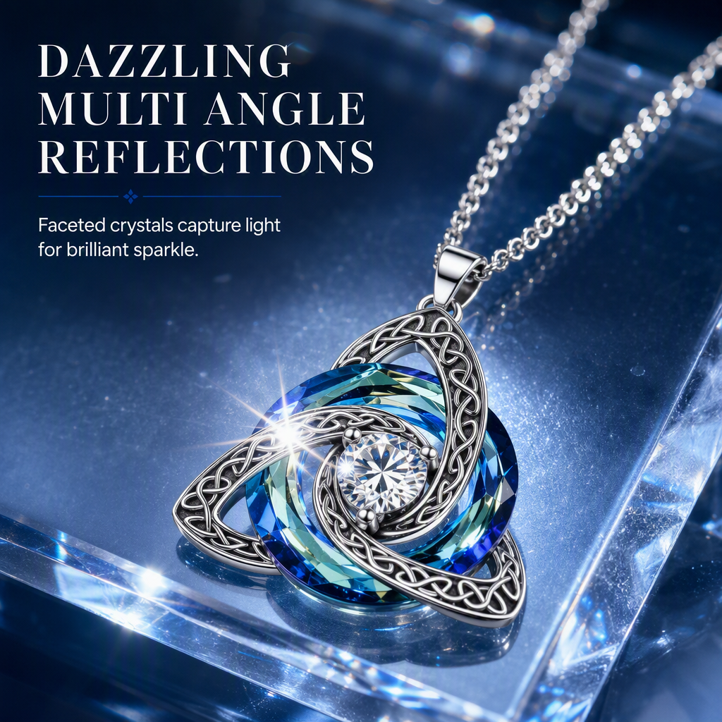 ⏳🔥LIMITED-TIME 50% OFF! ⏰Women's Celtic Knot Birthstone Pendant Necklace🌀📿