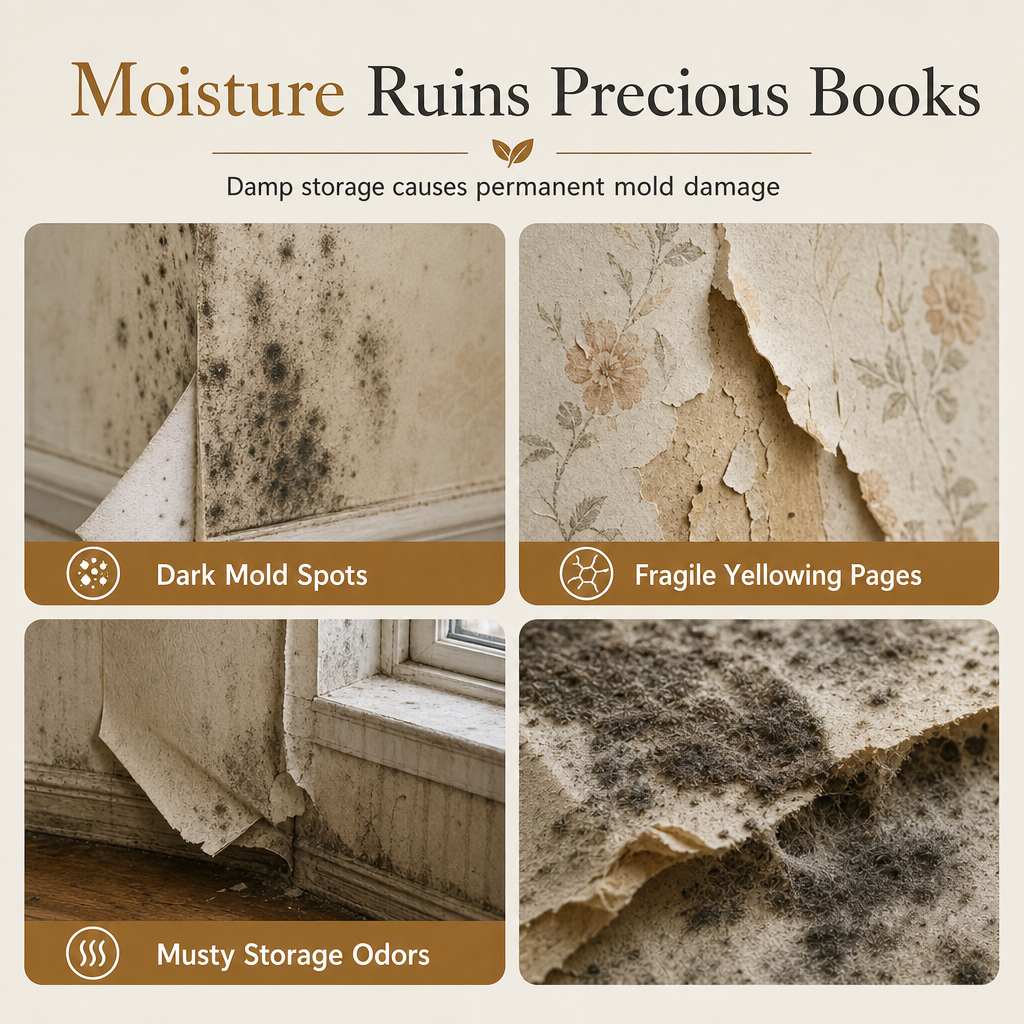 📚✨ Paper Mold & Mildew Stain Remover Spray – For Books, Pages & Documents