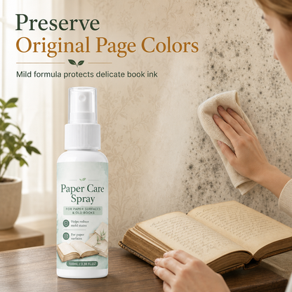 📚✨ Paper Mold & Mildew Stain Remover Spray – For Books, Pages & Documents