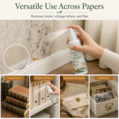 📚✨ Paper Mold & Mildew Stain Remover Spray – For Books, Pages & Documents