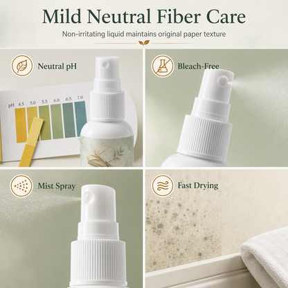 📚✨ Paper Mold & Mildew Stain Remover Spray – For Books, Pages & Documents